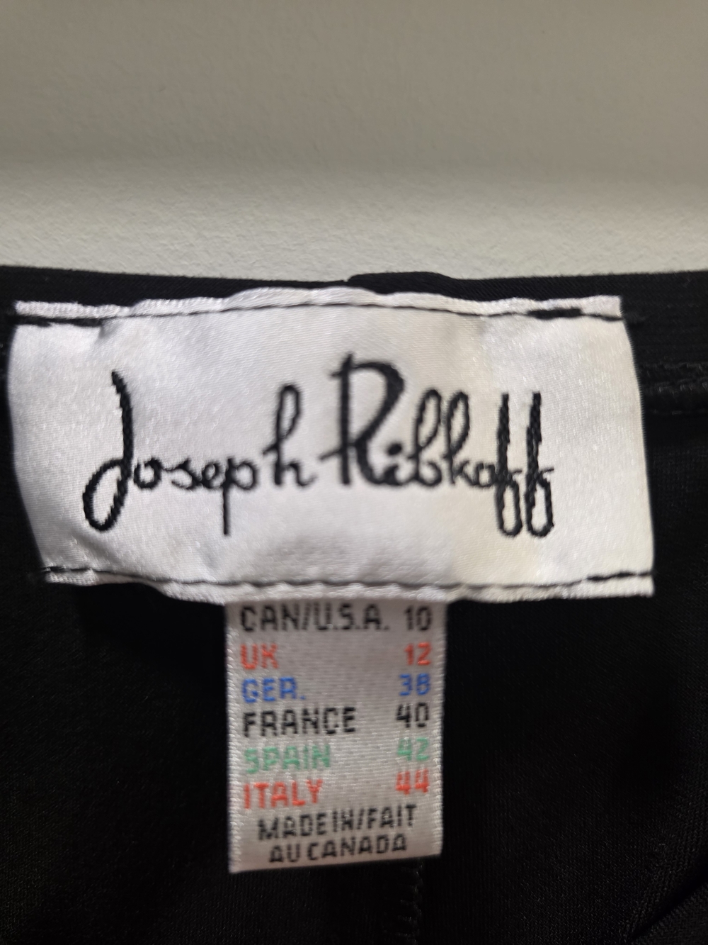 Joseph Ribkoff Black Flared Midi Skirt Size 10 Canada/USA Elegant Stretch Pull - Picture 5 of 8